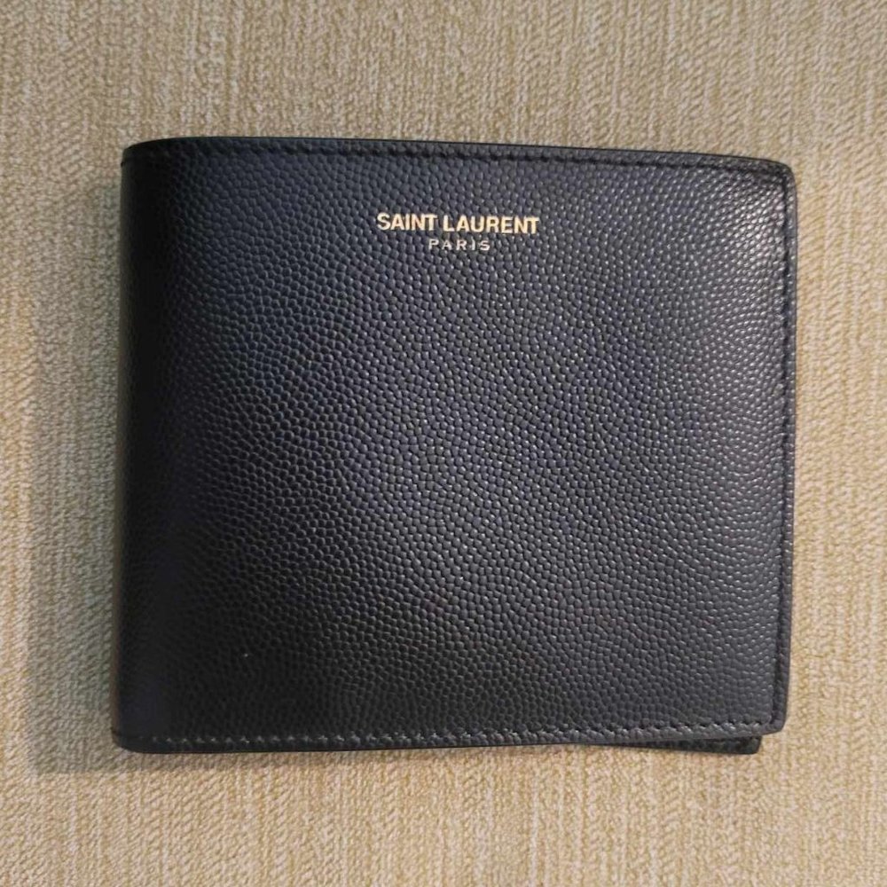YSL Black Leather Wallet